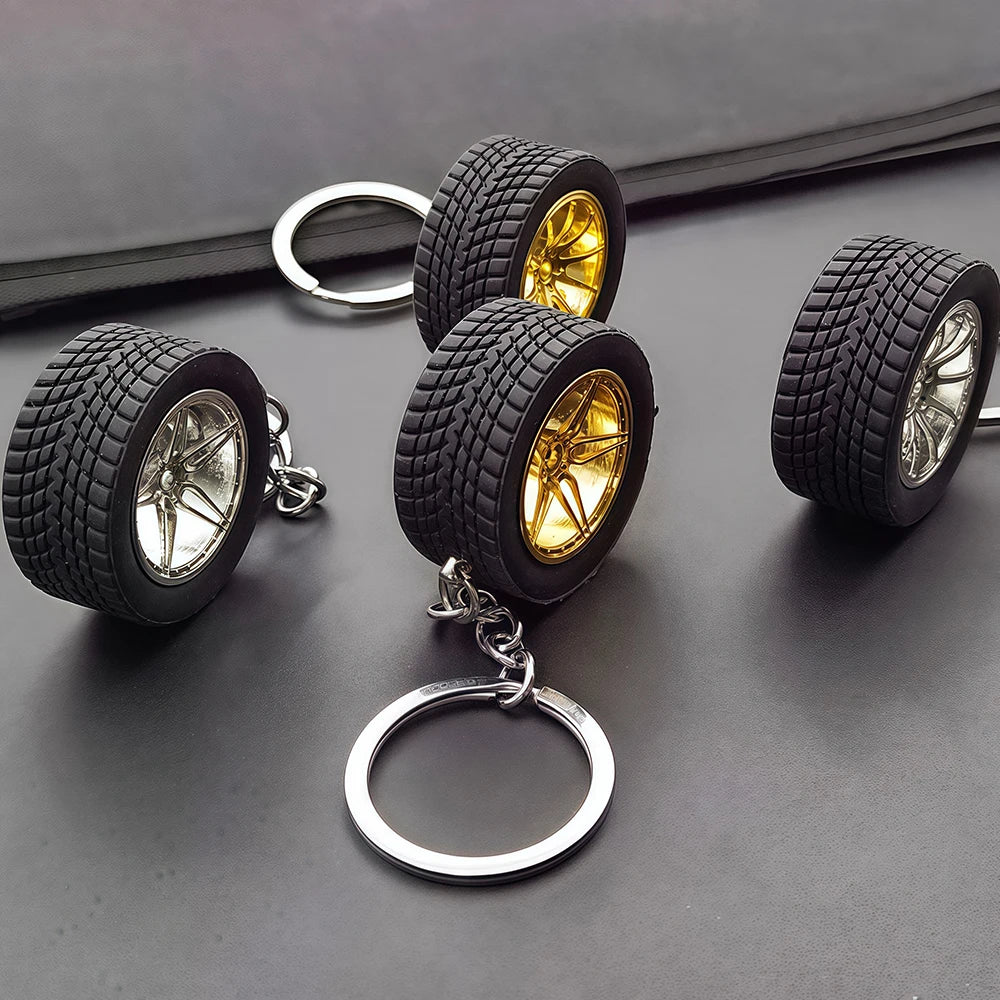 Originality Turbo Keychain Car Rims Product Metal Model Wheels Keyring Hot Wheels Birthday Decoration for Man Personalized Gift