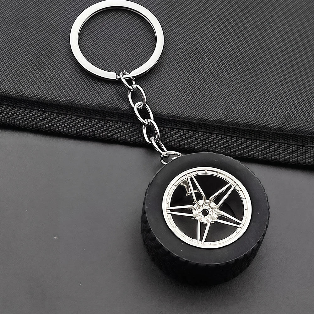 Originality Turbo Keychain Car Rims Product Metal Model Wheels Keyring Hot Wheels Birthday Decoration for Man Personalized Gift