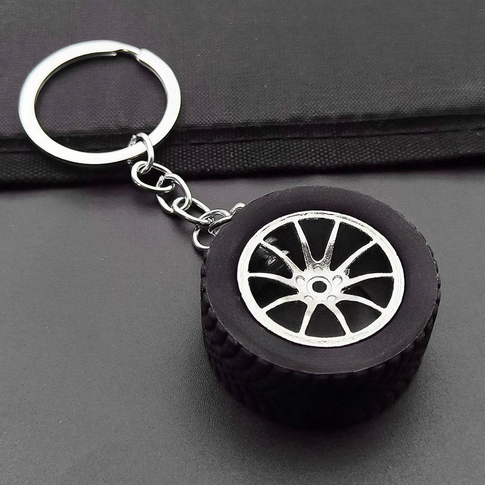 Originality Turbo Keychain Car Rims Product Metal Model Wheels Keyring Hot Wheels Birthday Decoration for Man Personalized Gift