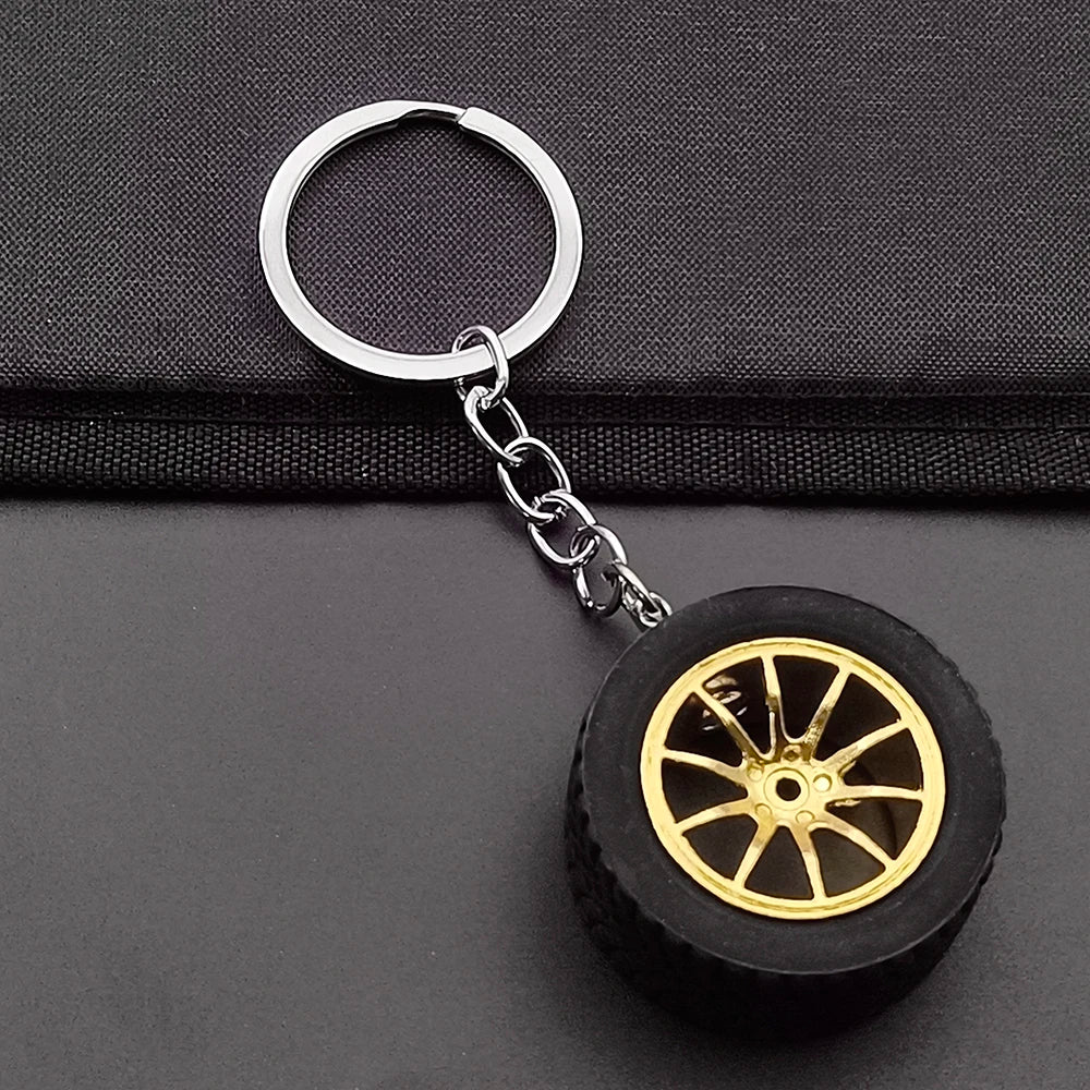 Originality Turbo Keychain Car Rims Product Metal Model Wheels Keyring Hot Wheels Birthday Decoration for Man Personalized Gift