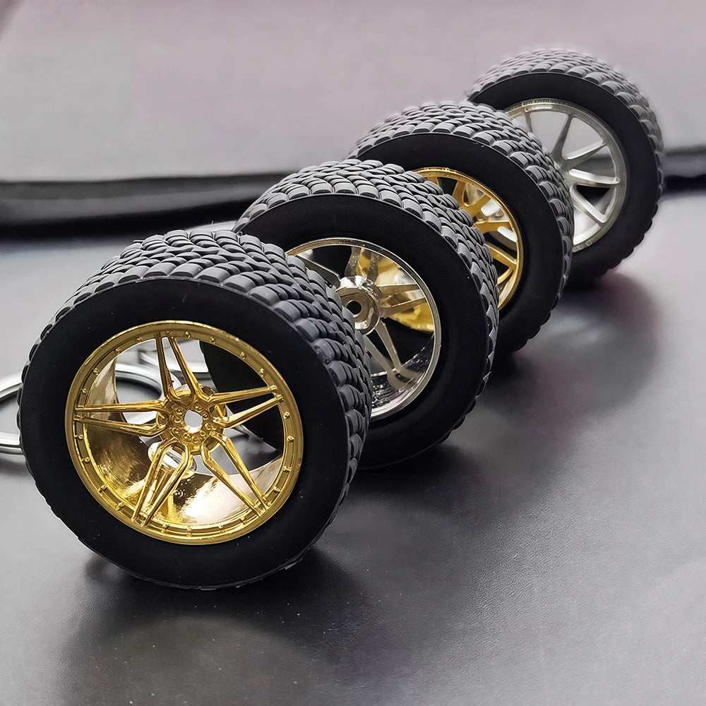 Originality Turbo Keychain Car Rims Product Metal Model Wheels Keyring Hot Wheels Birthday Decoration for Man Personalized Gift